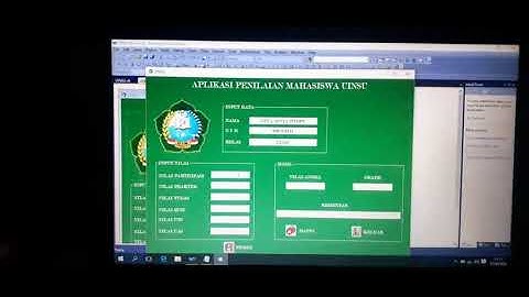 Menjalankan Aplikasi Penilaian Nilai Mahasiswa Menggunakan Aplikasi Visual Studio 2010