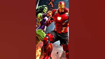 Red Hulk vs She-Hulk | Epic Fight with Iron Man’s Shocking Entry”