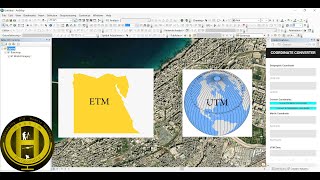 #13 التحويل من نظام الاحداثيات المصرية ETM  الى نظام UTM باستخدام ArcMap