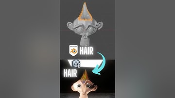 Blender Hair to Unity Hair #animehair #blender #unity #unitytutorial