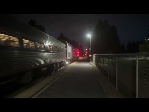 P42 duo on amtrak 508 departs Olympia/Lacey Station