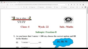 EDMC | class 4|mathematics | maths | week 22 |worksheet| गणित |