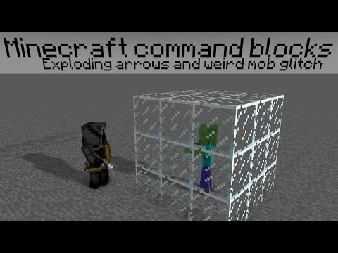 Exploding arrows & minecraft mob glitch || Super dirt command blocks