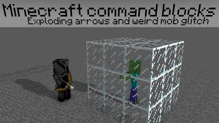 Exploding arrows & minecraft mob glitch || Super dirt command blocks
