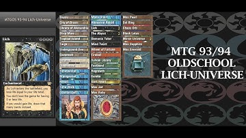 MTG 93/94 OldSchool - Lich-Universe vs UB Aggro [ManaLink 3.0]
