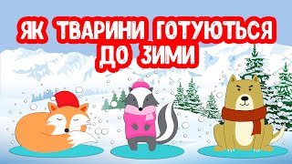 картинка: Як ТВАРИНИ Готуються до ЗИМИ. Тварини у лісі. Дикі тварини.