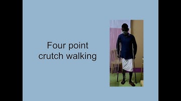 Four point crutch gait
