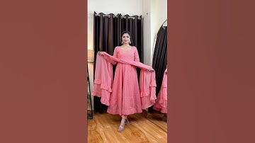 Prettiest Pink Anarkali Kurta Set 🌺 #unboxing #anarkali #suit #festivewear #anarkalisuits