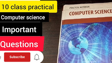 10th Class solved Practical Book New Year Computer Science🔥| Important Practical Questions 🎉