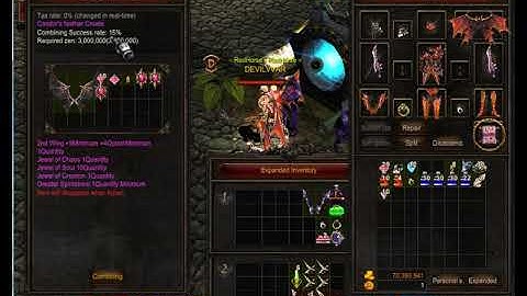 Mu Online Season 15 Part1 Creating Condor Feather 15% Success