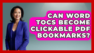 Can Word TOCs Become Clickable PDF Bookmarks? - Docs and Sheets Pro