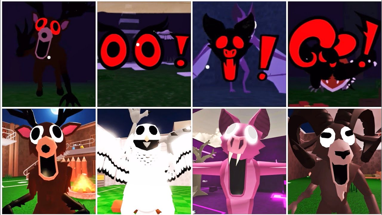 99 Nights In The Forest Deer Vs Bat Vs Owl Vs Ram Jumpscare 