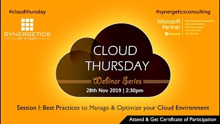 Best Practices to Manage & Optimize your Cloud Environment.
