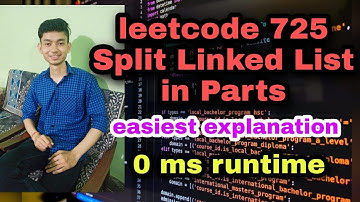 Split Linked List in Parts Leetcode 725 || Coding Culture