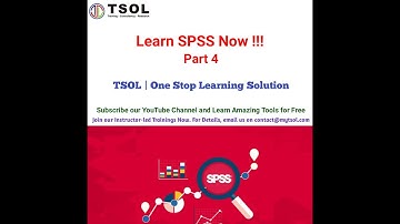 Learn SPSS with TSOL (Part 4)