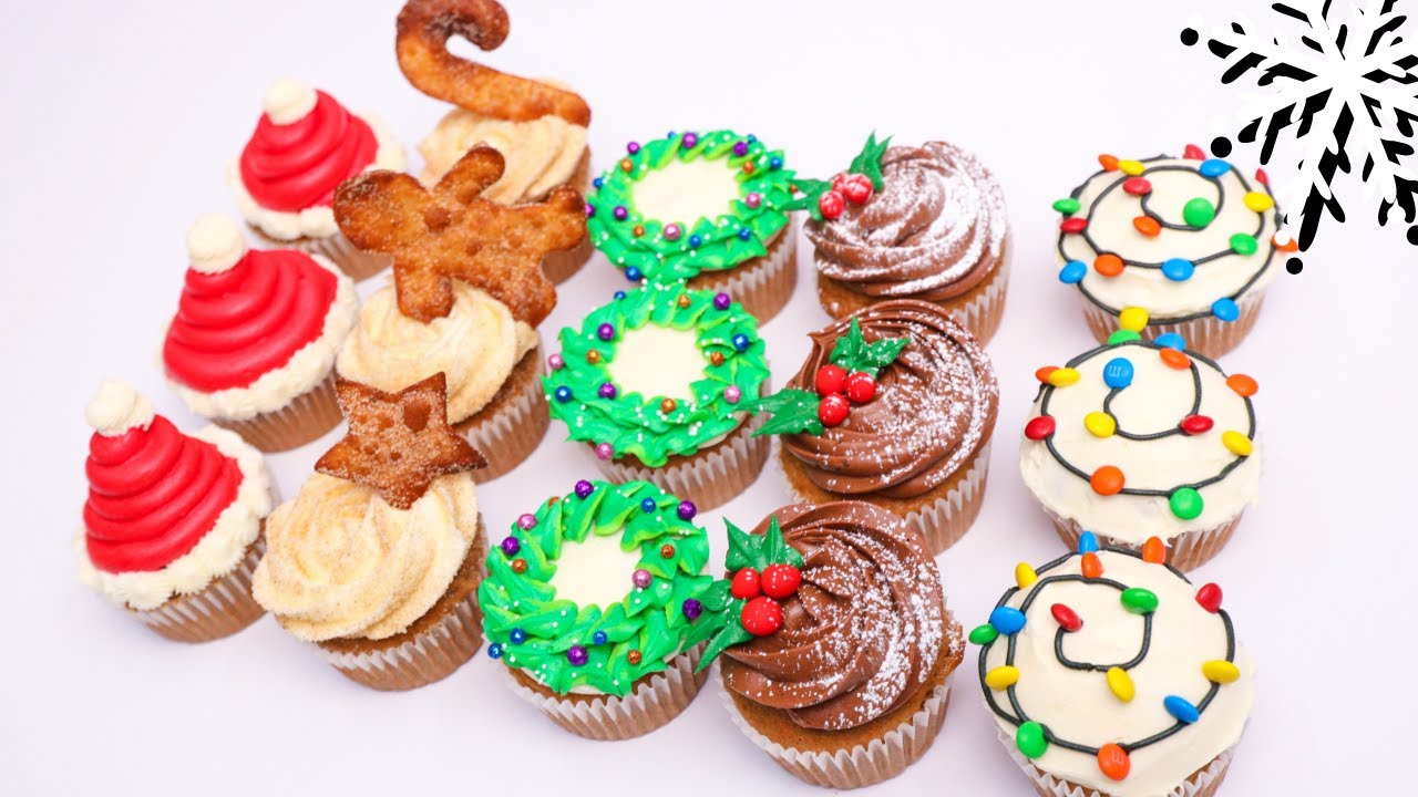 CUPCAKES FACILES Y RAPIDOS PARA NAVIDAD! | DANIFLOWERS