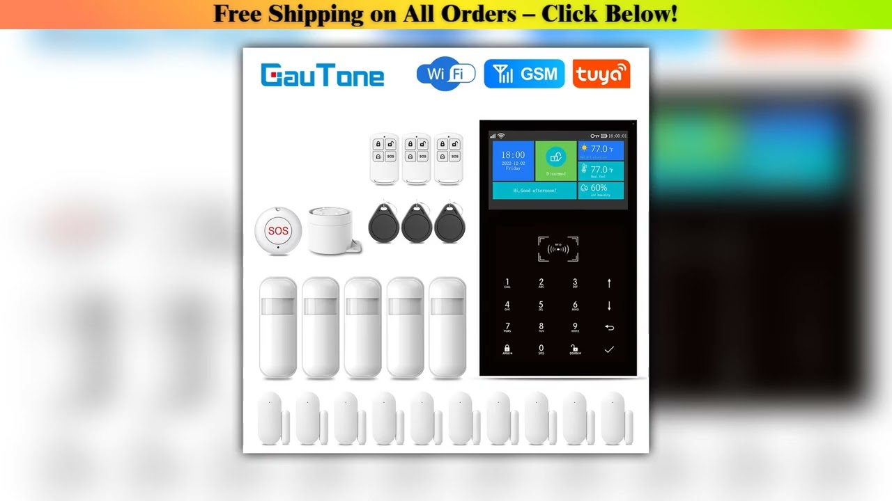 WIFI TUYA Smart Home GSM Alarm System Smart Life APP Work Alexa Google Wireless Safe Security for
