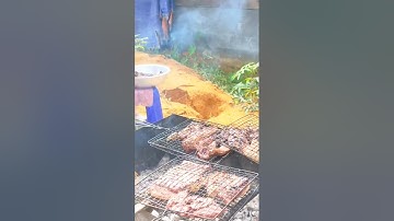 Thơm phừng phực từ món nướng // phục vụ đám cưới - tronpiu vlog #shorts