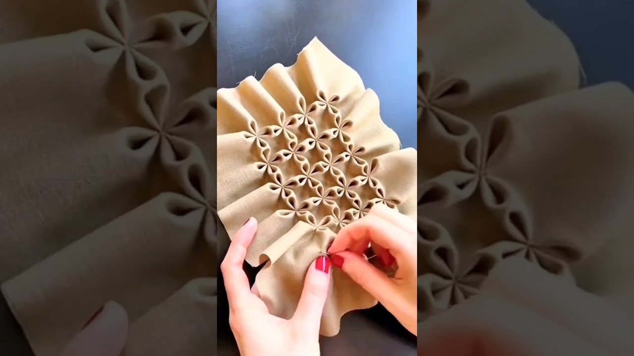 Smock embroidery design tutorial 🧶🪡 