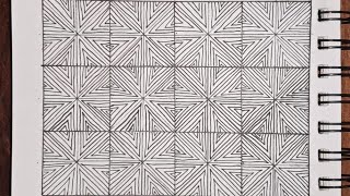 How to create a step by step Zentanle Pattern for the beginners 