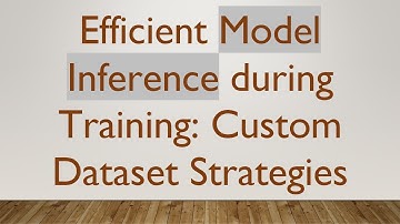 Efficient Model Inference during Training: Custom Dataset Strategies