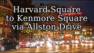 Harvard Square to Kenmore Square vie Allston MA Dusk Drive