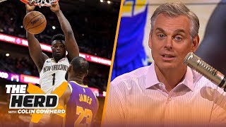 Colin compares Zion to Magic Johnson, says LeBron should win MVP — not Giannis | NBA | THE HERD