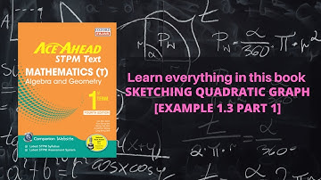 STPM MATHEMATICS (T) SEM 1 CHAPTER 1 [SKETCHING A QUADRATIC GRAPH] EXAMPLE 1.3 PART 1