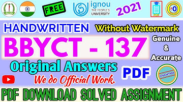 BBYCT 137 Solved Assignment 2020-21 IGNOU PDF Download | Plant Physiology and Metabolism Assignment