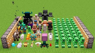 all mobs minecraft and creepers combined