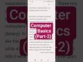 Computer Basics||Concept of Electronic#education #beginners #computer #skills #video