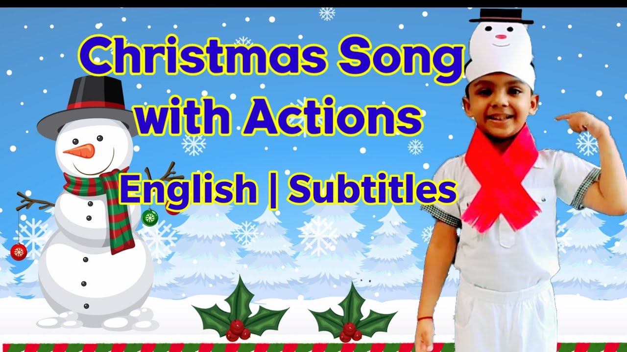 Christmas Song for kids with Action | I'm a little snowman | Christmas ...