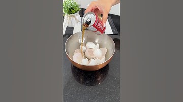 Ik heb Coca-Cola in de eierschalen gedaan en kijk wat er is gebeurd #shorts #lifehacks