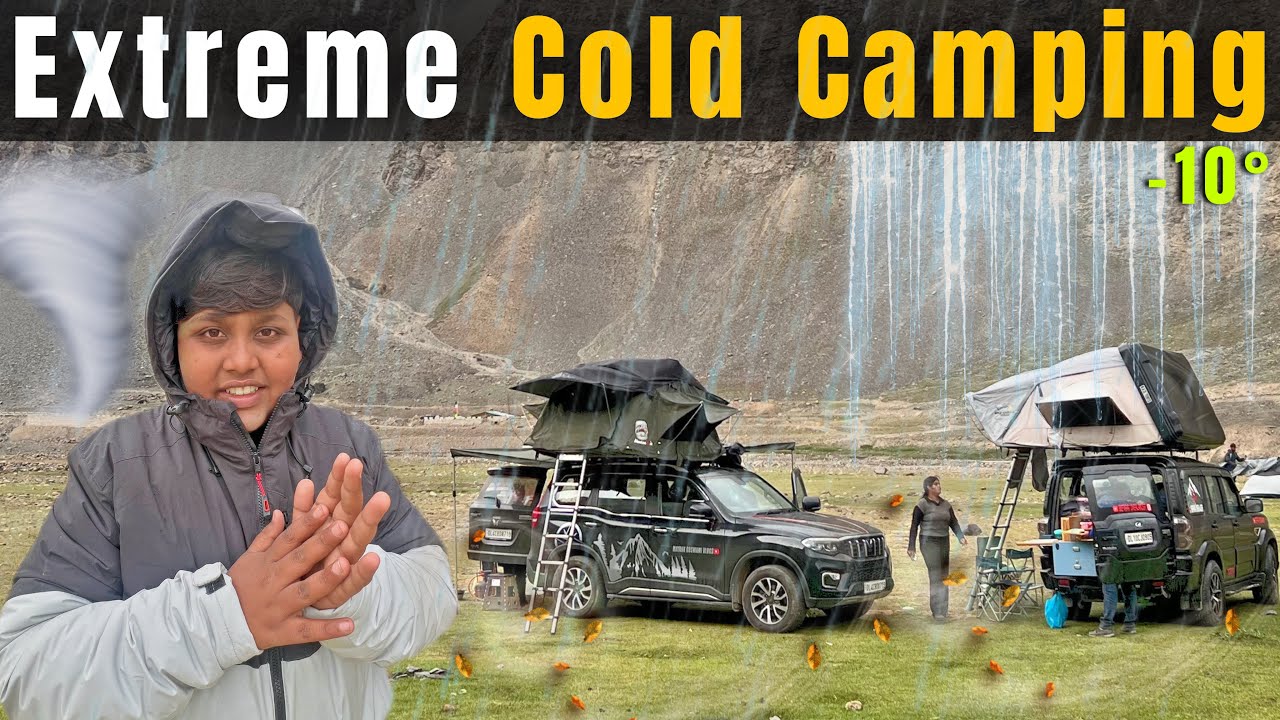 Ep-4 । Extreme Cold & Wind Camping near Deepak Tal in -5°🥶🏕️ । Camping ...
