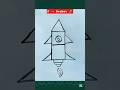 Simple Rocket Drawing with Letter F | Easy Alphabet Drawing #shorts
