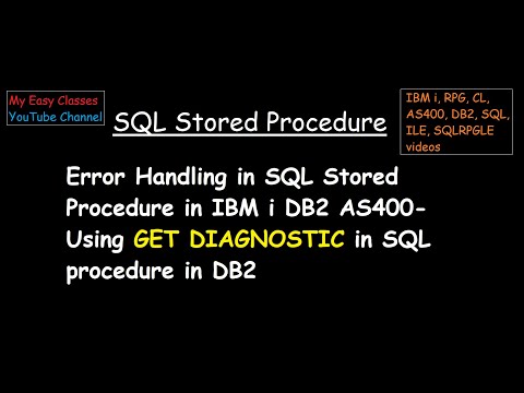 Error Handling in SQL Stored Procedure in IBM i DB2 AS400-Using GET DIAGNOSTIC in SQLDB2 IBM i AS400