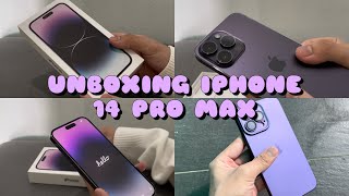 IPhone 14 Pro Max Deep Purple 💜 unboxing | aesthetic | 256GB