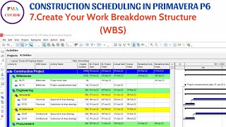 7. Scheduling in Primavera P6 || Create your Work Breakdown Structure (WBS)