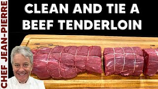 How To Clean and Tie a Beef Tenderloin like a PRO | Chef JeanPierre