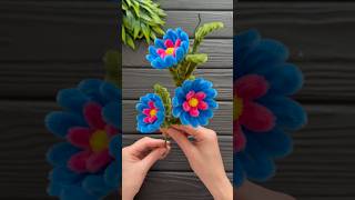 EASY idea! How to Make Flower from Chenille Wire DIY Pipe Cleaner Crafts