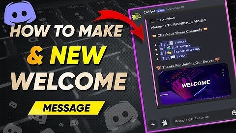 Make Discord Welcome By Carl-Bot In 1Min
