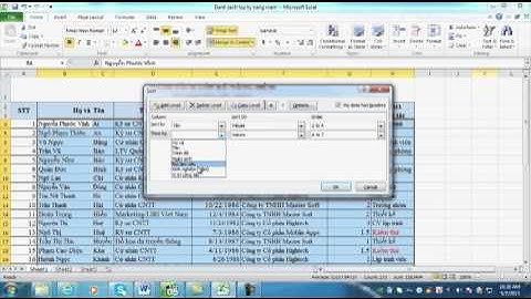 Chương 3 bài 4: Các thao tác trên bảng tính MS Excel