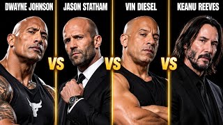 Dwayne Johnson vs Jason Statham vs Vin Diesel vs Keanu Reeves | Who Built the Biggest Career