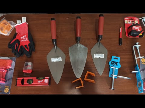 Обзор Инструментов для кладки кирпича на 480евро.Мастерки Marshalltowm.Review of bricklayer's tools.