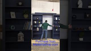 Forget the the barn doors!Instead, get a more functional sliding bookshelf door from Maderrashop.com