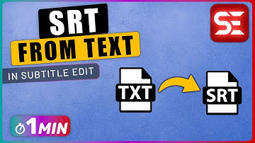 How to AUTOMATICALLY Create SRT Subtitle File from PLAIN TEXT or Transcript in Subtitle Edit