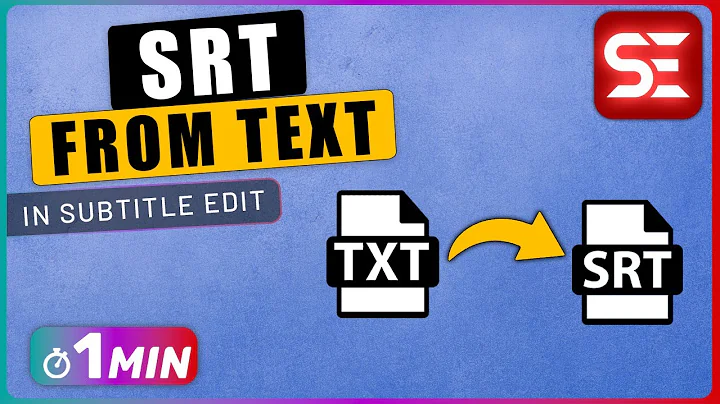 How to AUTOMATICALLY Create SRT Subtitle File from PLAIN TEXT or Transcript in Subtitle Edit