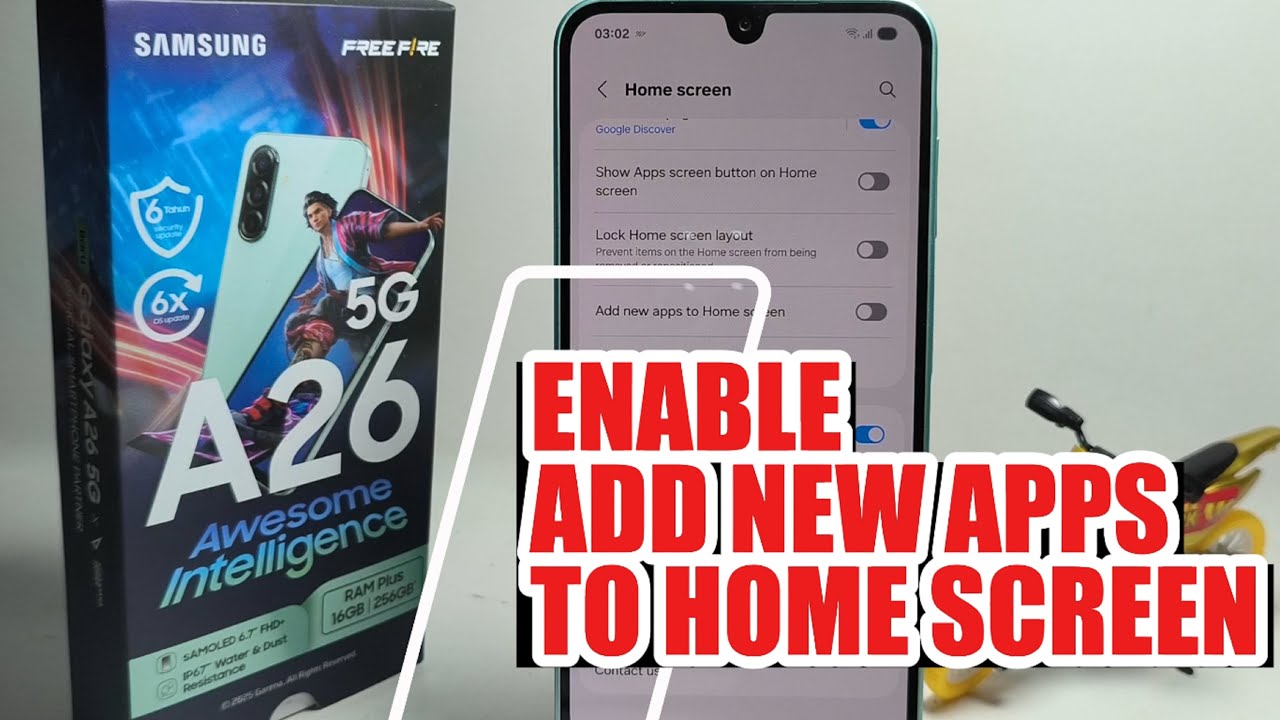 How To Enable Add New Apps To Home Screen On Samsung Galaxy A26 5G ...