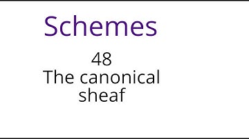 Schemes 48: The canonical sheaf