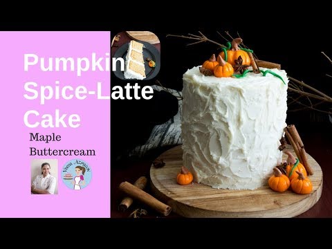 Pumpkin Spice Latte Cake | Pumpkin Cake with Maple Buttercream Frosting